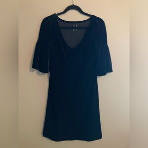 Black velvet Old Navy dress with bell sleeves